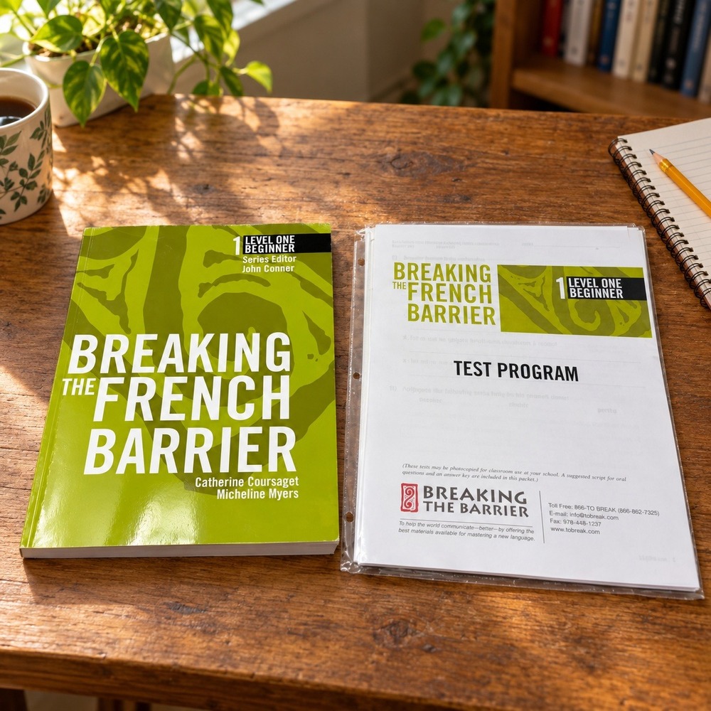 Breaking the French Barrier Level 1 Beginner Green Textbook and Test Program
